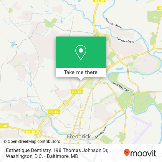 Esthetique Dentistry, 198 Thomas Johnson Dr map