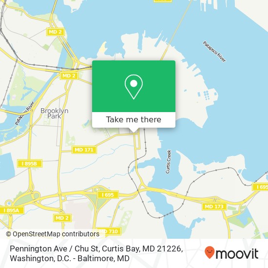 Pennington Ave / Chu St, Curtis Bay, MD 21226 map