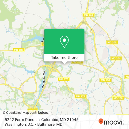 5222 Farm Pond Ln, Columbia, MD 21045 map