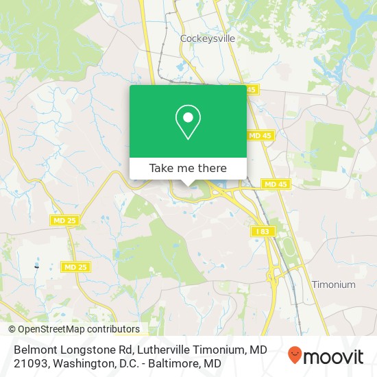 Mapa de Belmont Longstone Rd, Lutherville Timonium, MD 21093