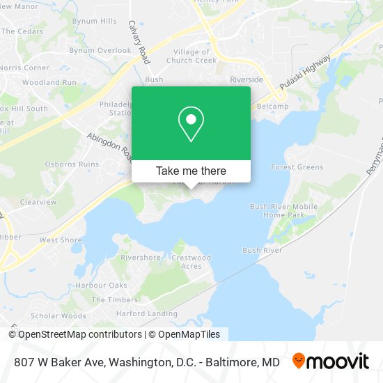 807 W Baker Ave map