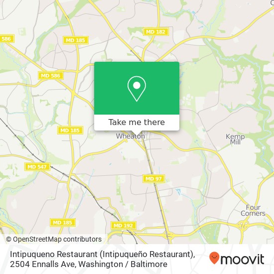 Mapa de Intipuqueno Restaurant (Intipuqueño Restaurant), 2504 Ennalls Ave