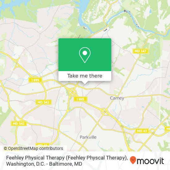 Feehley Physical Therapy (Feehley Physcal Therapy), 8813 Waltham Woods Rd map