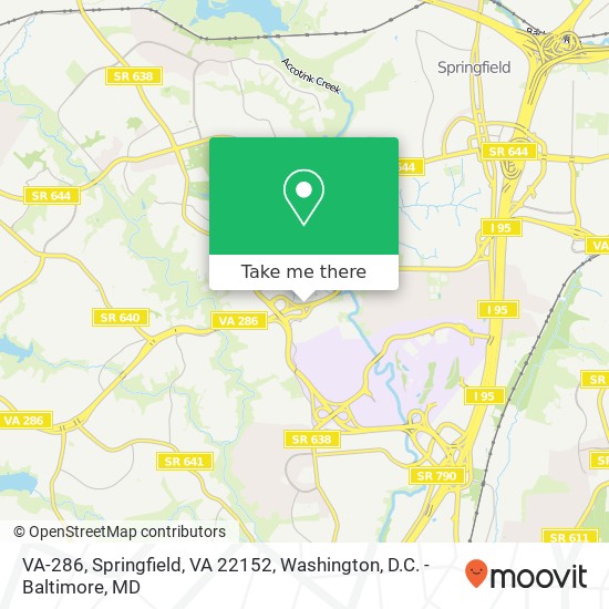 VA-286, Springfield, VA 22152 map