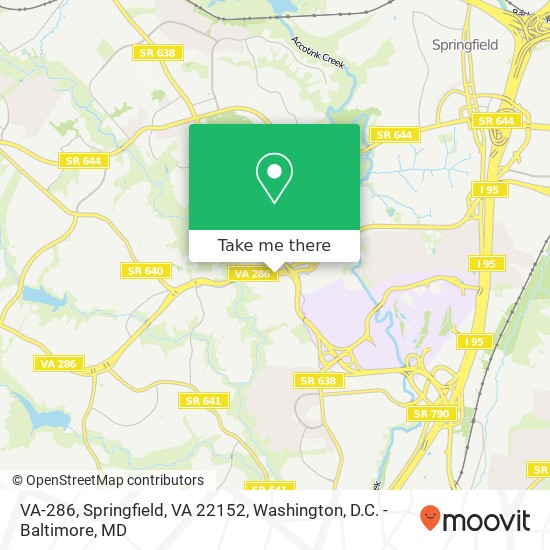 Mapa de VA-286, Springfield, VA 22152