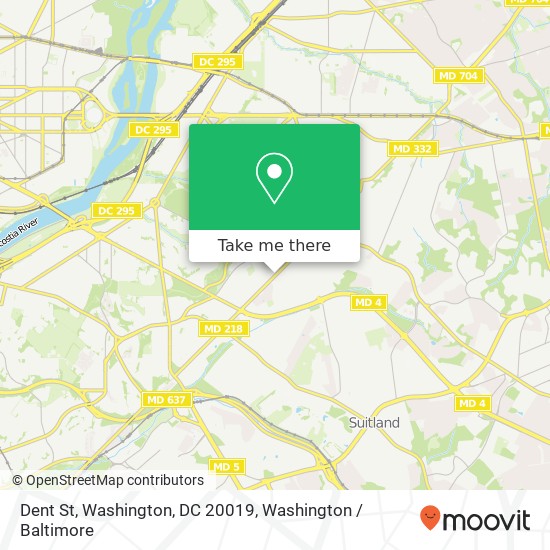 Mapa de Dent St, Washington, DC 20019