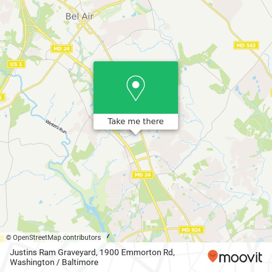 Justins Ram Graveyard, 1900 Emmorton Rd map