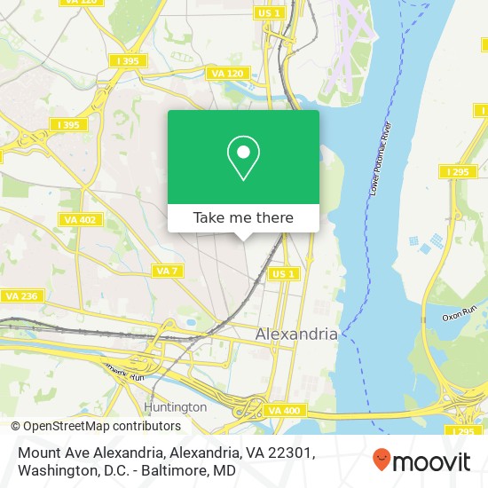 Mount Ave Alexandria, Alexandria, VA 22301 map