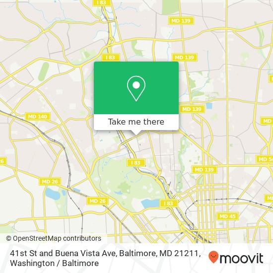 41st St and Buena Vista Ave, Baltimore, MD 21211 map