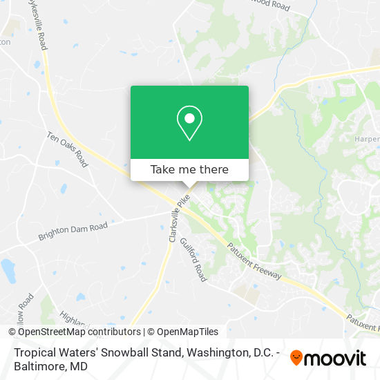 Tropical Waters' Snowball Stand map