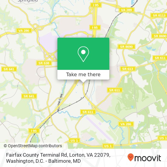 Fairfax County Terminal Rd, Lorton, VA 22079 map