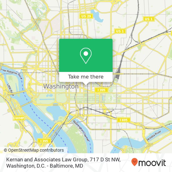 Mapa de Kernan and Associates Law Group, 717 D St NW