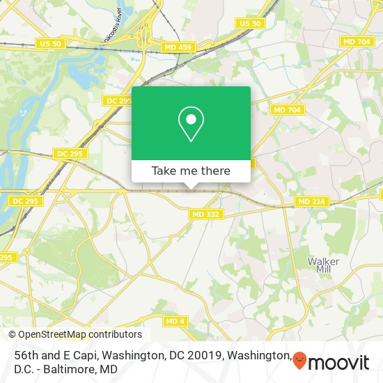 Mapa de 56th and E Capi, Washington, DC 20019