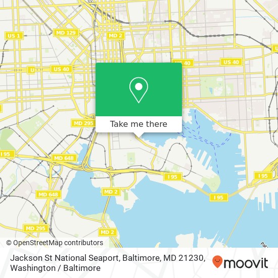 Mapa de Jackson St National Seaport, Baltimore, MD 21230