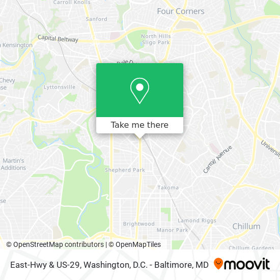 East-Hwy & US-29 map