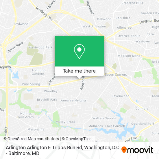 Arlington Arlington E Tripps Run Rd map