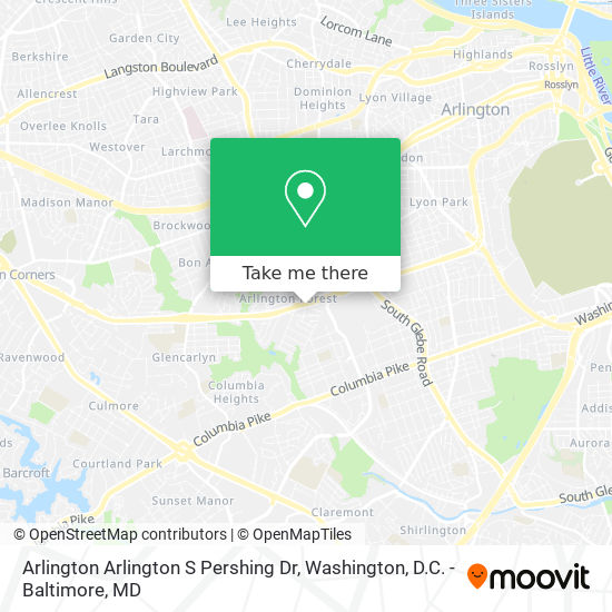 Arlington Arlington S Pershing Dr map