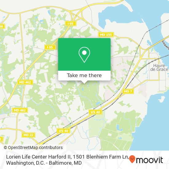 Mapa de Lorien Life Center Harford II, 1501 Blenhiem Farm Ln