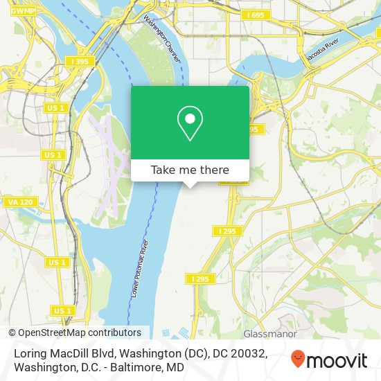 Mapa de Loring MacDill Blvd, Washington (DC), DC 20032