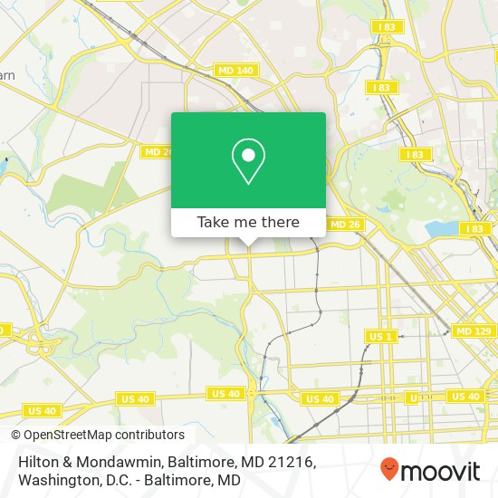 Hilton & Mondawmin, Baltimore, MD 21216 map