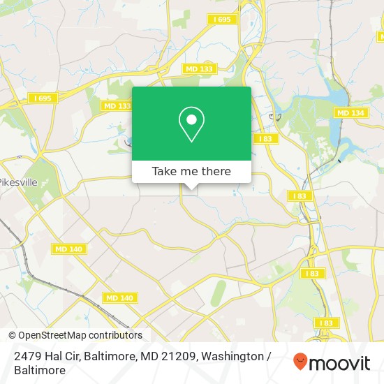 2479 Hal Cir, Baltimore, MD 21209 map