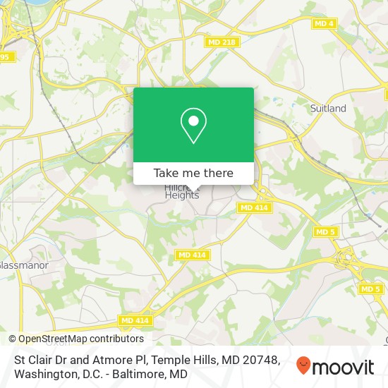 St Clair Dr and Atmore Pl, Temple Hills, MD 20748 map