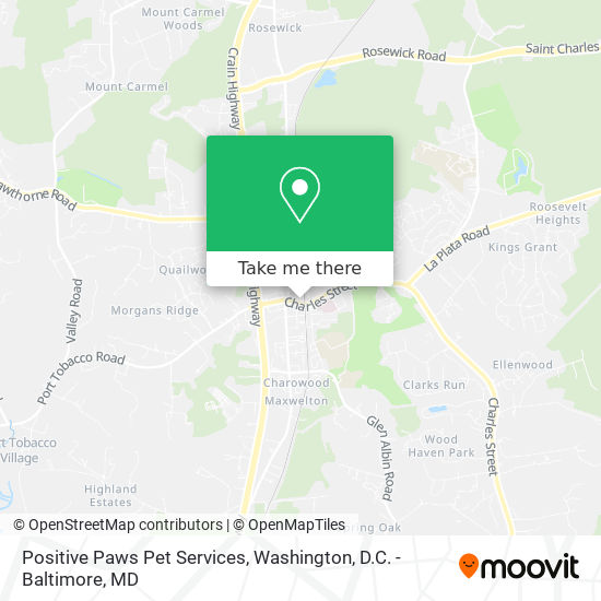 Positive Paws Pet Services map