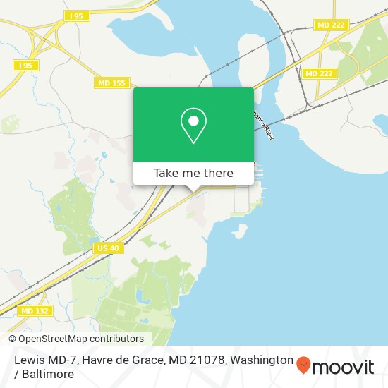 Mapa de Lewis MD-7, Havre de Grace, MD 21078