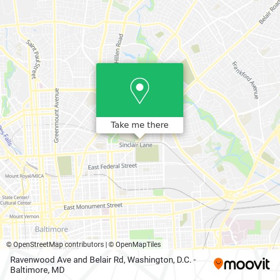 Mapa de Ravenwood Ave and Belair Rd