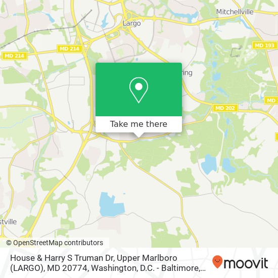 Mapa de House & Harry S Truman Dr, Upper Marlboro (LARGO), MD 20774