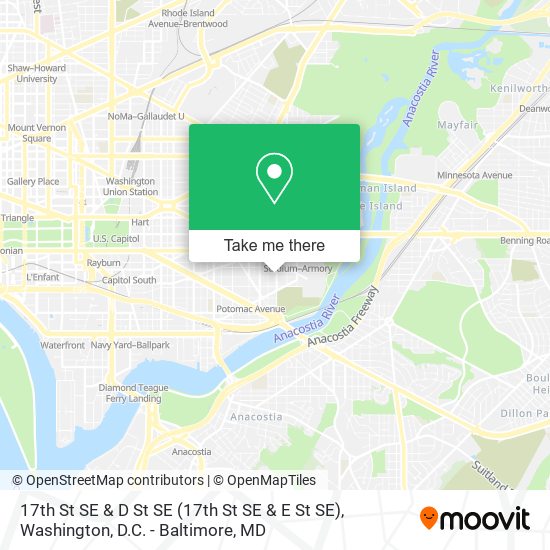 Mapa de 17th St SE & D St SE