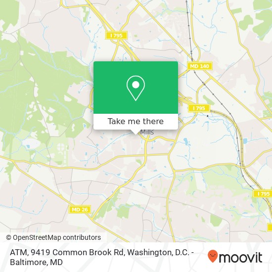 ATM, 9419 Common Brook Rd map