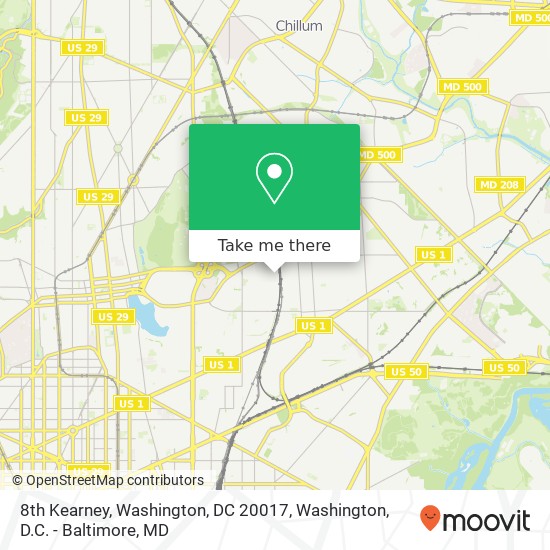 Mapa de 8th Kearney, Washington, DC 20017