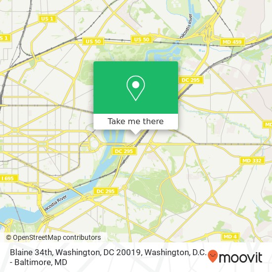 Blaine 34th, Washington, DC 20019 map