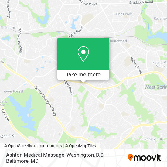 Ashton Medical Massage map