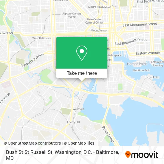 Bush St St Russell St map