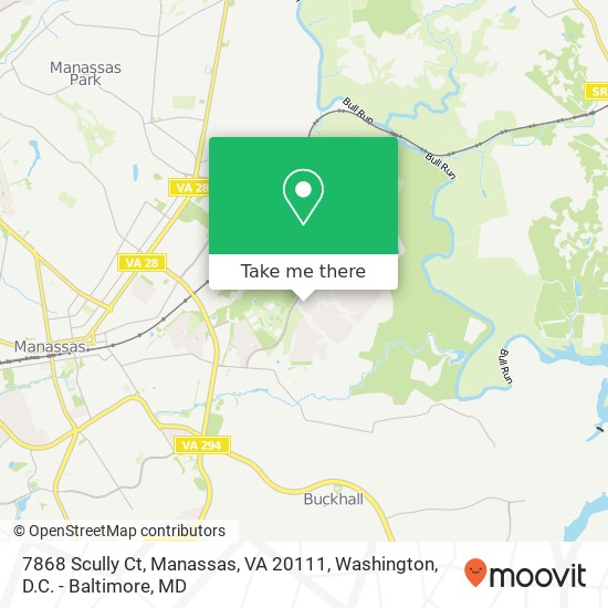 Mapa de 7868 Scully Ct, Manassas, VA 20111