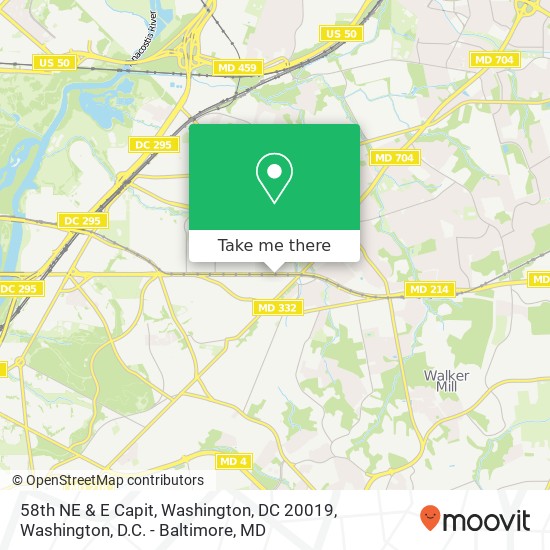 Mapa de 58th NE & E Capit, Washington, DC 20019
