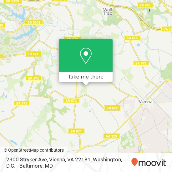 2300 Stryker Ave, Vienna, VA 22181 map