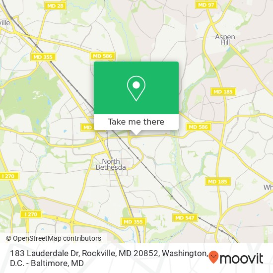 183 Lauderdale Dr, Rockville, MD 20852 map