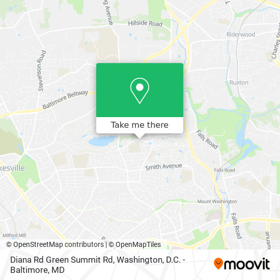 Diana Rd Green Summit Rd map