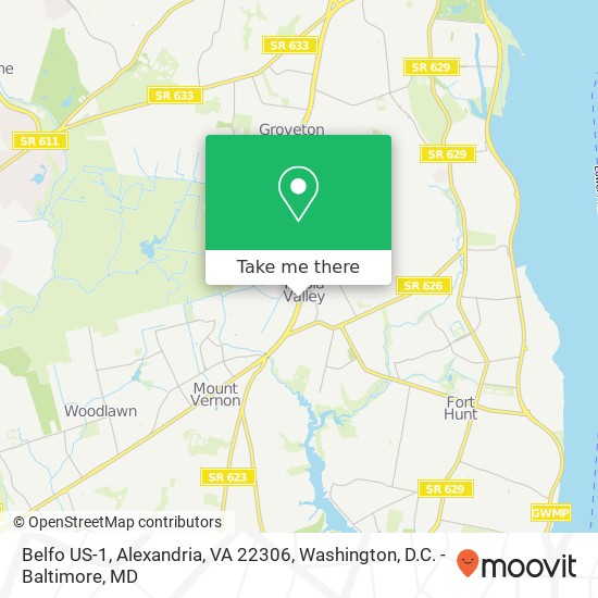 Mapa de Belfo US-1, Alexandria, VA 22306