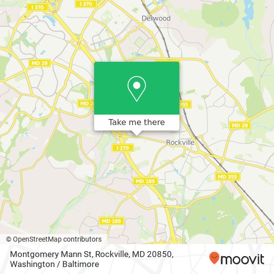 Mapa de Montgomery Mann St, Rockville, MD 20850