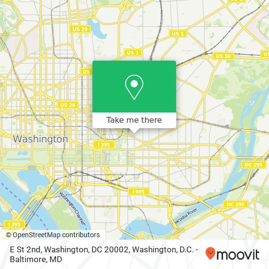 E St 2nd, Washington, DC 20002 map