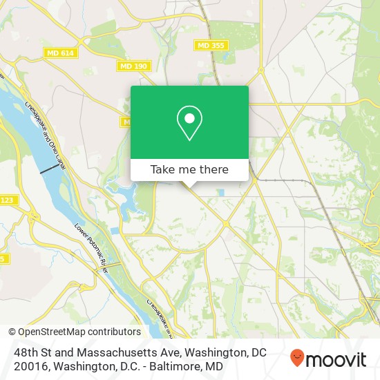 Mapa de 48th St and Massachusetts Ave, Washington, DC 20016