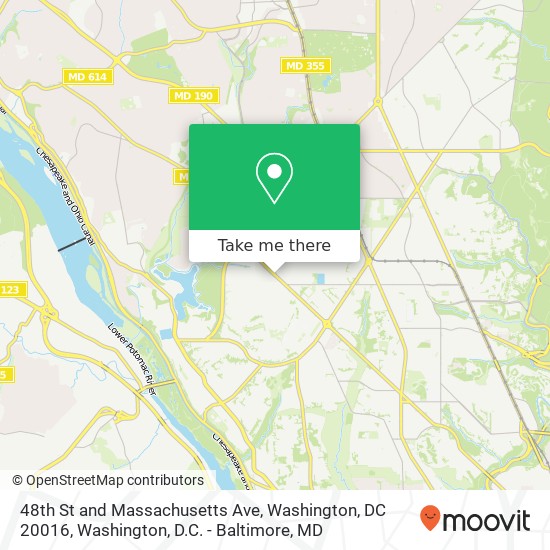 48th St and Massachusetts Ave, Washington, DC 20016 map