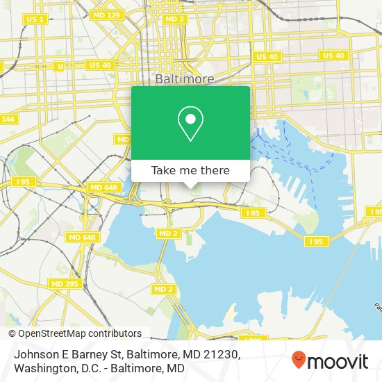 Mapa de Johnson E Barney St, Baltimore, MD 21230