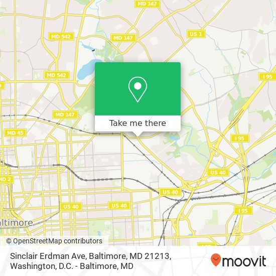 Sinclair Erdman Ave, Baltimore, MD 21213 map