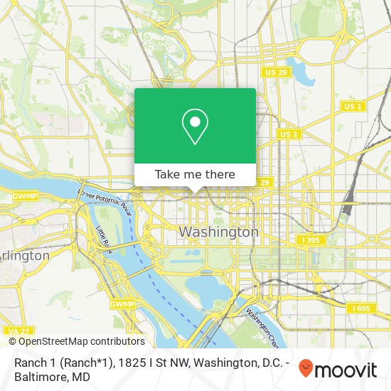 Mapa de Ranch 1 (Ranch*1), 1825 I St NW