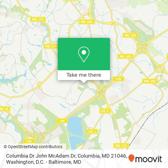 Columbia Dr John McAdam Dr, Columbia, MD 21046 map